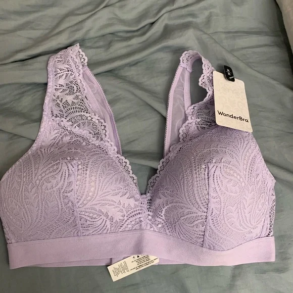 New Wonderbra x 2 blue and purple unwired thin padded - Picture 5 of 11